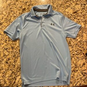 Light blue mens Under Armour polo